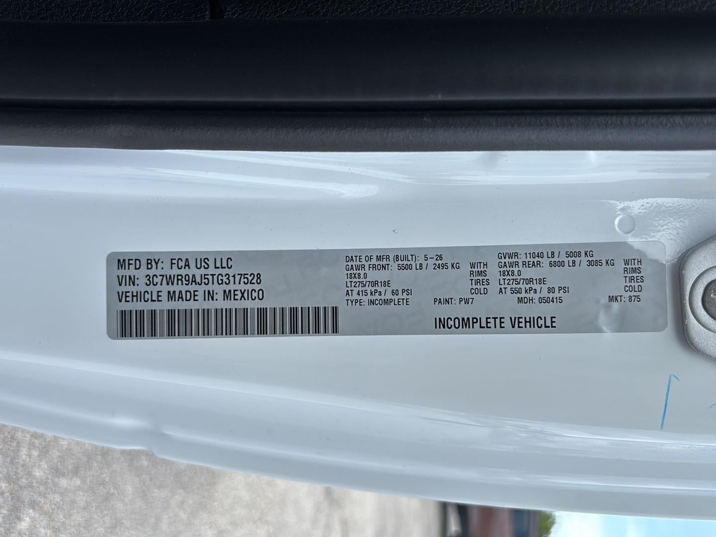 2026 RAM Ram 3500 Chassis Tradesman/Big Horn