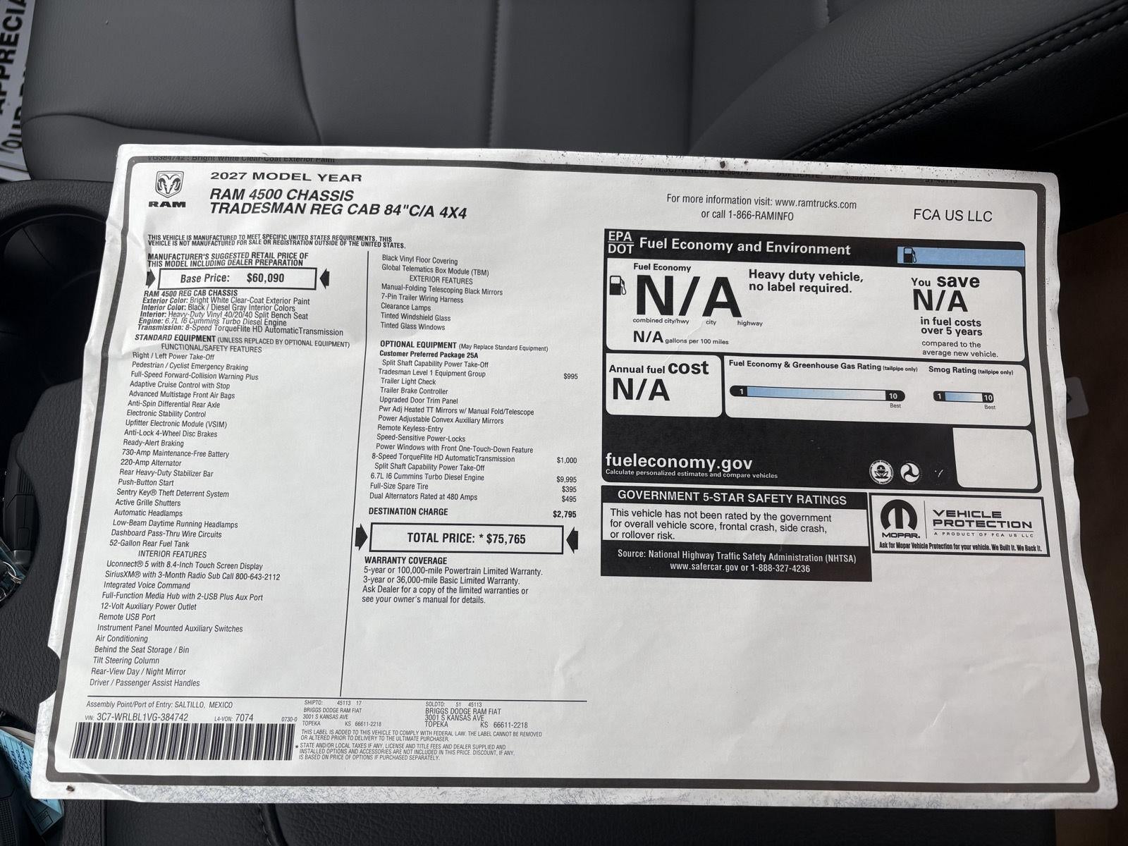2027 RAM 4500 Chassis Cab Tradesman