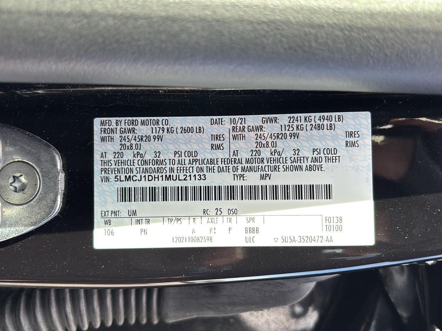 2021 Lincoln Corsair Standard