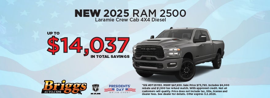 New 2025 RAM 2500 Laramie Crew Cab 4X4 Diesel