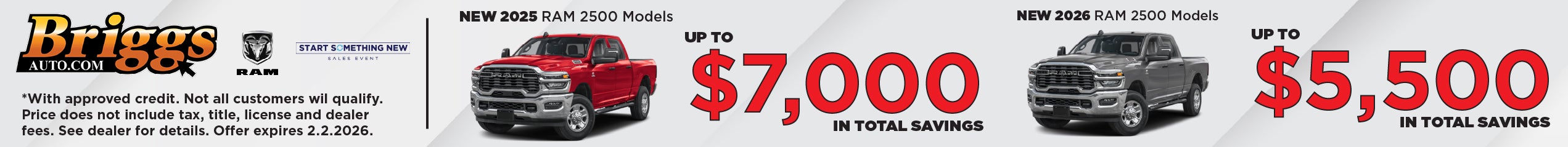  NEW 2025-2026 RAM 2500 MODELS