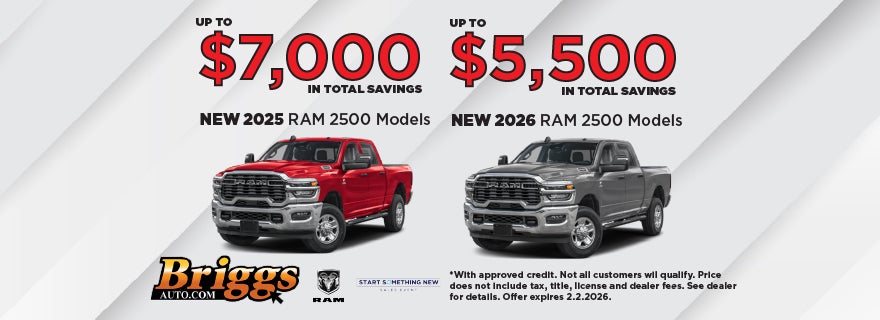 NEW 2025-2026 RAM 2500 MODELS