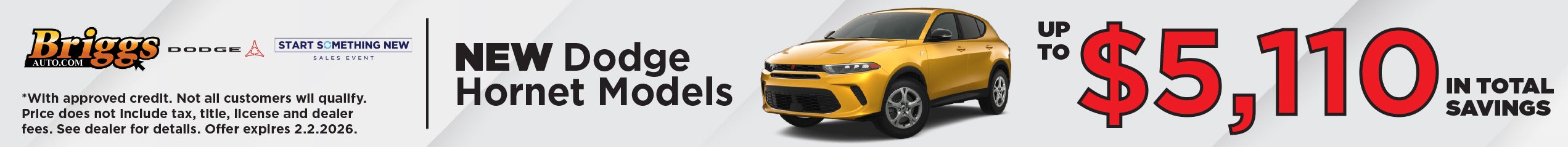 NEW DODGE HORNET MODELS