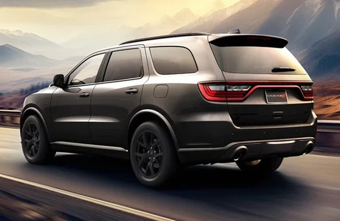 2026 Dodge Durango driving along an open mountain road