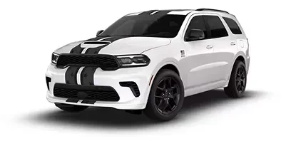 White 2026 Dodge Durango GT HEMI V8 Plus AWD America250 with black stripes