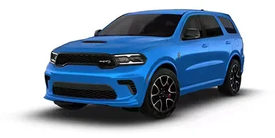Blue 2026 Dodge Durango SRT Hellcat, front three-quarter view