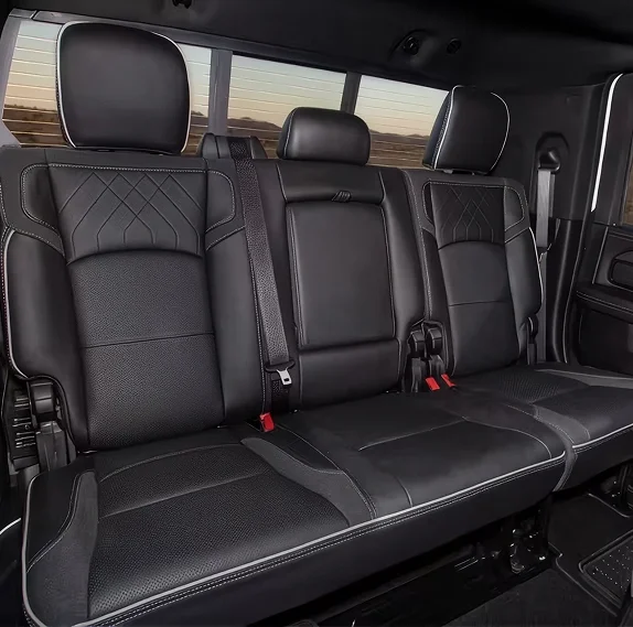RAM 3500 rear bench seat upright with three headrests