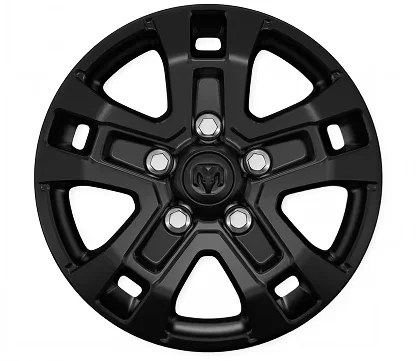 16-inch black aluminum wheel with a five-spoke design