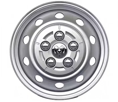 16-inch silver steel wheel with a RAM center cap