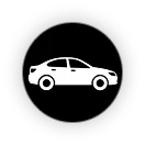 Line-drawing icon of a sedan