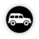 Line-drawing icon of an SUV