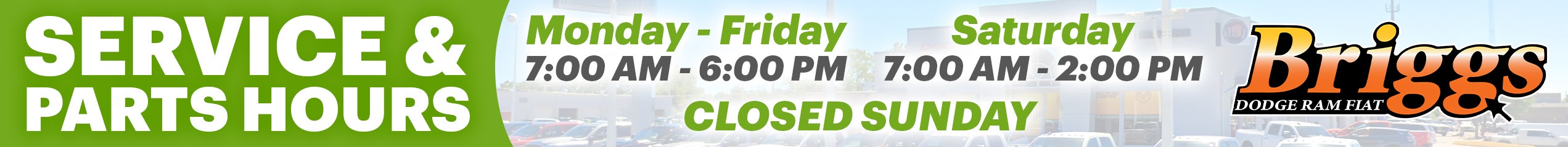 Schedule Dodge RAM Fiat Service at Briggs Fort Scott KS